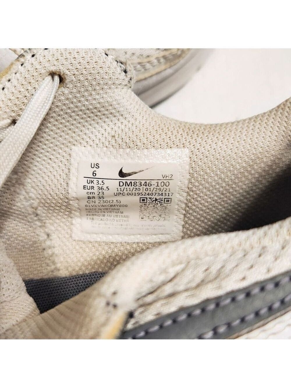 Nike Air Max Excee White Green Grey Leather Mesh Sneakers Size 6 - Picture 10 of 10